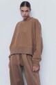MUUV. hanorac de bumbac maro bluza.over.SMOOTHCOTTON
