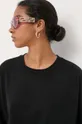 μαύρο Βαμβακερή μπλούζα με μακριά μανίκια Liviana Conti