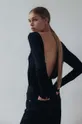 μαύρο Βαμβακερή μπλούζα με μακριά μανίκια MUUV. Γυναικεία