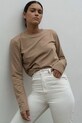 Muuv. лонгслив для женщин из хлопка BASIC бежевый LONGSLEEVE.BASIC