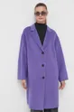 Шерстяное пальто Beatrice B фиолетовой