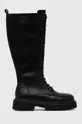 črna Usnjeni elegantni škornji GOE Ženski