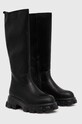 GOE kozaki skórzane MM2N4070.BLACK czarny ZW23