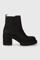 Charles Footwear bőr bokacsizma Sophie magas fekete Sophie.Boots.Black
