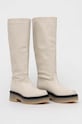 Charles Footwear kozaki skórzane Dora Dora.Knee.High.B.L.B beżowy ZW23
