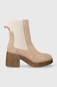 Charles Footwear magasszárú cipő velúrból Bea magas bézs Bea.Boots.Sabbia