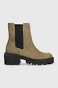 Charles Footwear botki zamszowe Diana nieocieplane zielony Diana.Boots.Military.G