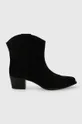 crna Kaubojske čizme od brušene kože Charles Footwear Viola Ženski