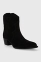 Charles Footwear cizme de cowboy din piele intoarsa Viola Viola.Western.B.L.B negru ZW23