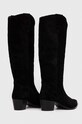 Obuwie Charles Footwear kozaki zamszowe Viola Viola.Western.B.H.B czarny