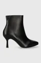 μαύρο Δερμάτινες μπότες Wojas Γυναικεία