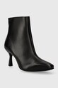Wojas cizme de piele 5520751 negru ZW23