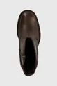 hnedá Kožené členkové topánky Wojas