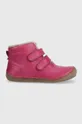 ροζ Παιδικές δερμάτινες χειμερινές μπότες Froddo Για κορίτσια