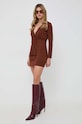 Silvian Heach sukienka CVA23022VE brązowy ZW23