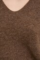 Mos Mosh sweter wełniany 153900 brązowy