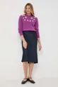 Silvian Heach gyapjúkeverék pulóver lila