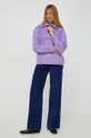 Vlnený sveter Beatrice B fialová