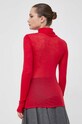 Odzież Liviana Conti longsleeve wełniany L3WH17 czerwony