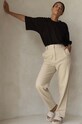 MUUV. tricou din bumbac tshirt.ready.raw.choco maro