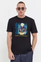 μαύρο Βαμβακερό μπλουζάκι Volcom x Max Sherman