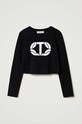 Twinset longsleeve copii 242GJ2032 negru ZW24