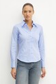 Silvian Heach camasa din bumbac RUBEN lung albastru GPA24289CA