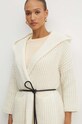 Liviana Conti cardigan din lana bej F4WE07