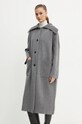 Liviana Conti płaszcz wełniany L4WB30 szary ZW24