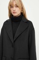Silvian Heach palton de lana BRIESE negru GPA24017CP