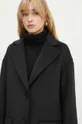 Вовняне пальто Silvian Heach BRIESE чорний GPA24017CP