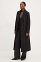 Παλτό Silvian Heach PLOZI GPA24189CP μαύρο ZW24