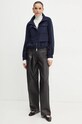Liviana Conti giacca in lana L4WN33 blu navy ZW24