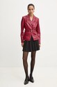Kožni sako Blugirl Blumarine RF4128.P0356 bordo ZW24