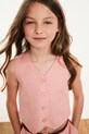 Detská ľanová vesta Twinset látka ružová 251GJ2402.128.170