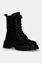 GOE bocanci din piele intoarsa cu snur negru OO2N4111.BLACK