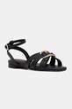 Twinset sandale din piele pentru copii negru 251GCJ04A.30.34