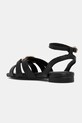 Dziewczynka Twinset sandały skórzane dziecięce 251GCJ04A.30.34 czarny