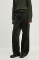 Day Birger et Mikkelsen pantaloni de catifea cord Jade - Contemporary Corduroy Washed drept negru DAY65243412