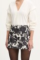 Kalhotová sukně Blugirl Blumarine nášivka šedá RF4093.T3637