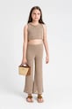 Παιδικό παντελόνι Twinset πλεκτό ύφασμα μπεζ 251GJ3432.128.170