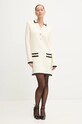 Šaty z vlněné směsi Blugirl Blumarine RF4151.MA28O béžová ZW24