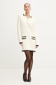 Blugirl Blumarine rochie din amestec de lana RF4151.MA28O bej ZW24