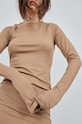 MUUV. rochie LIGHT RIB maro sukienka.LIGHT.RIB