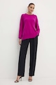 Liviana Conti sweter kaszmirowy F4WC59 fioletowy ZW24