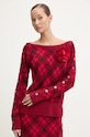 Dvostrani pulover Blugirl Blumarine RF4030.MA98O bordo ZW24