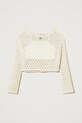 Twinset pulover copii 251GJ3433.128.170 alb ZS25