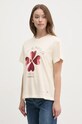 Mos Mosh t-shirt in cotone rilassato beige 165320