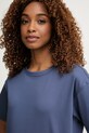 Mos Mosh T-shirt damski bawełniany granatowy 146350