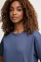 Mos Mosh T-shirt damski bawełniany granatowy 146350